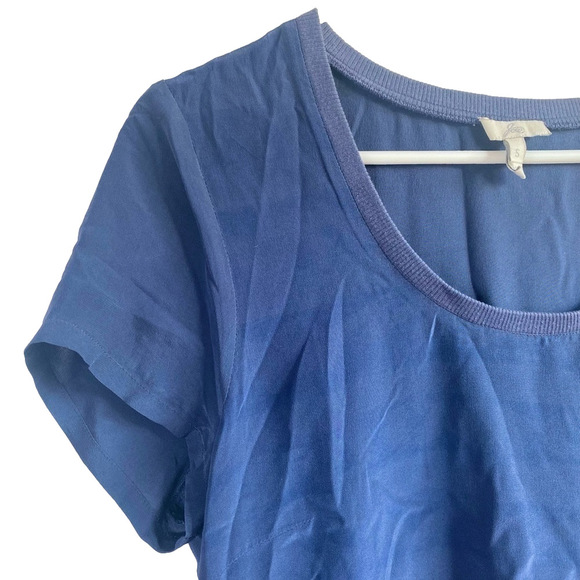 JOIE 100% Silk Short Sleeve Blouse - Picture 5 of 8